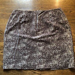 Talbots Leopard Print Pencil Skirt